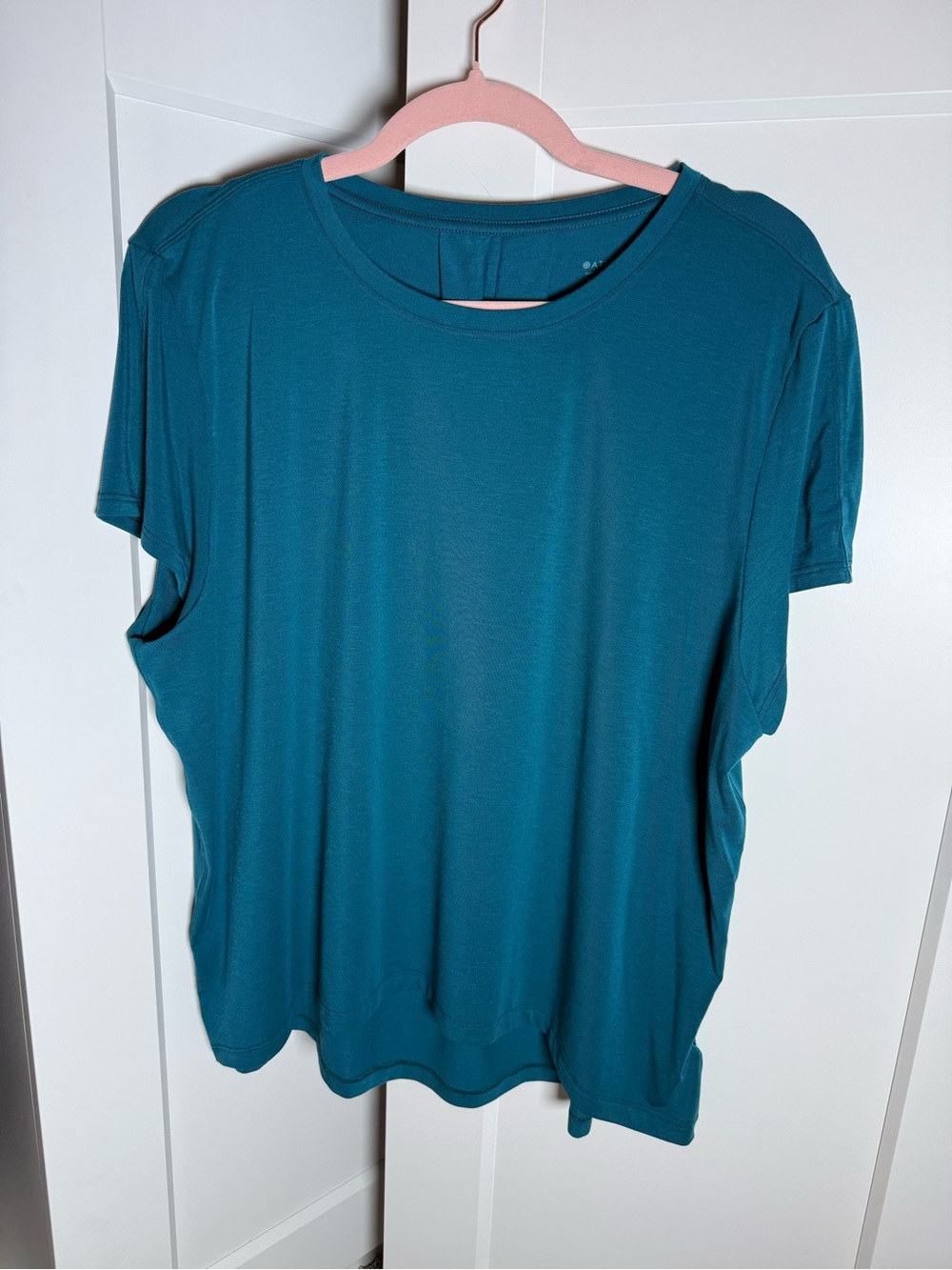Athleta Teal Short Sleeve Crew Neck Tee
